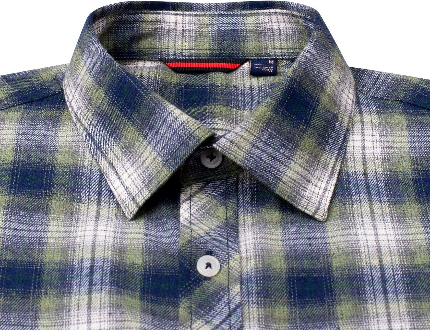 Alimens & Gentle Men's Button Down Regular Fit Long Sleeve Plaid Flannel Casual Shirts
