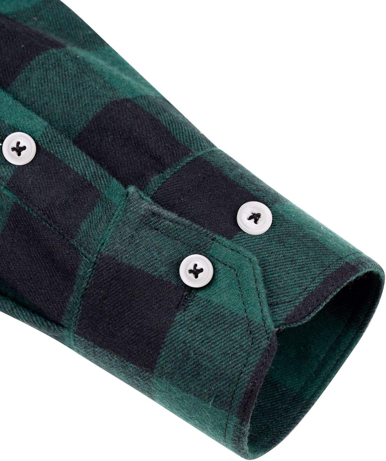Alimens & Gentle Men's Button Down Regular Fit Long Sleeve Plaid Flannel Casual Shirts