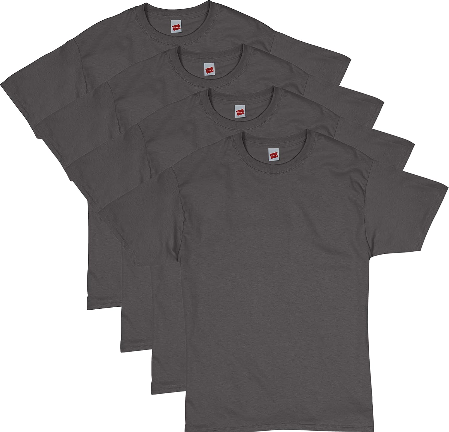 Hanes Men's Short Sleeve Essentials Crewneck Cotton T-Shirt, Multipack