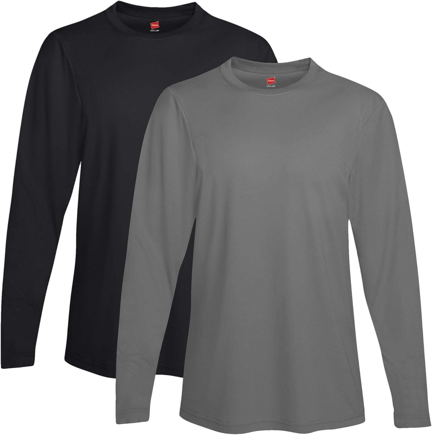 Hanes Sport Performance Long Sleeve T-Shirt, Performance Athletic Shirt, 2-Pack, 40+ UPF Protection