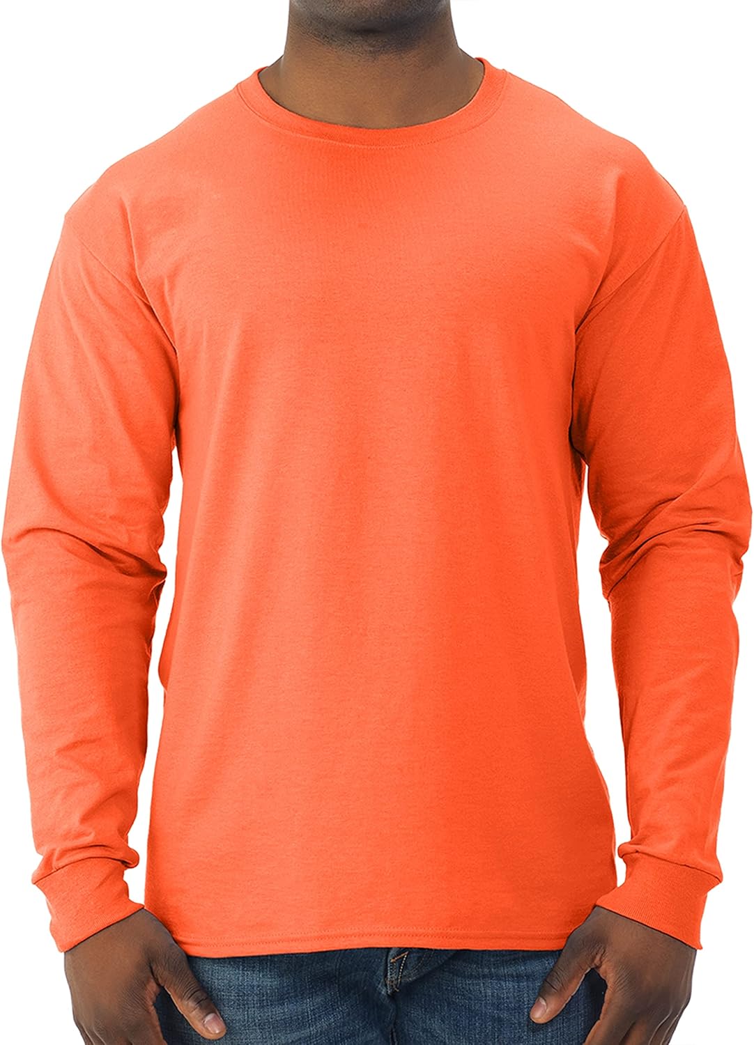 Jerzees Men's Dri-Power Cotton Blend Long Sleeve Tees, Moisture Wicking, Odor Protection, UPF 30+, Sizes S-3x