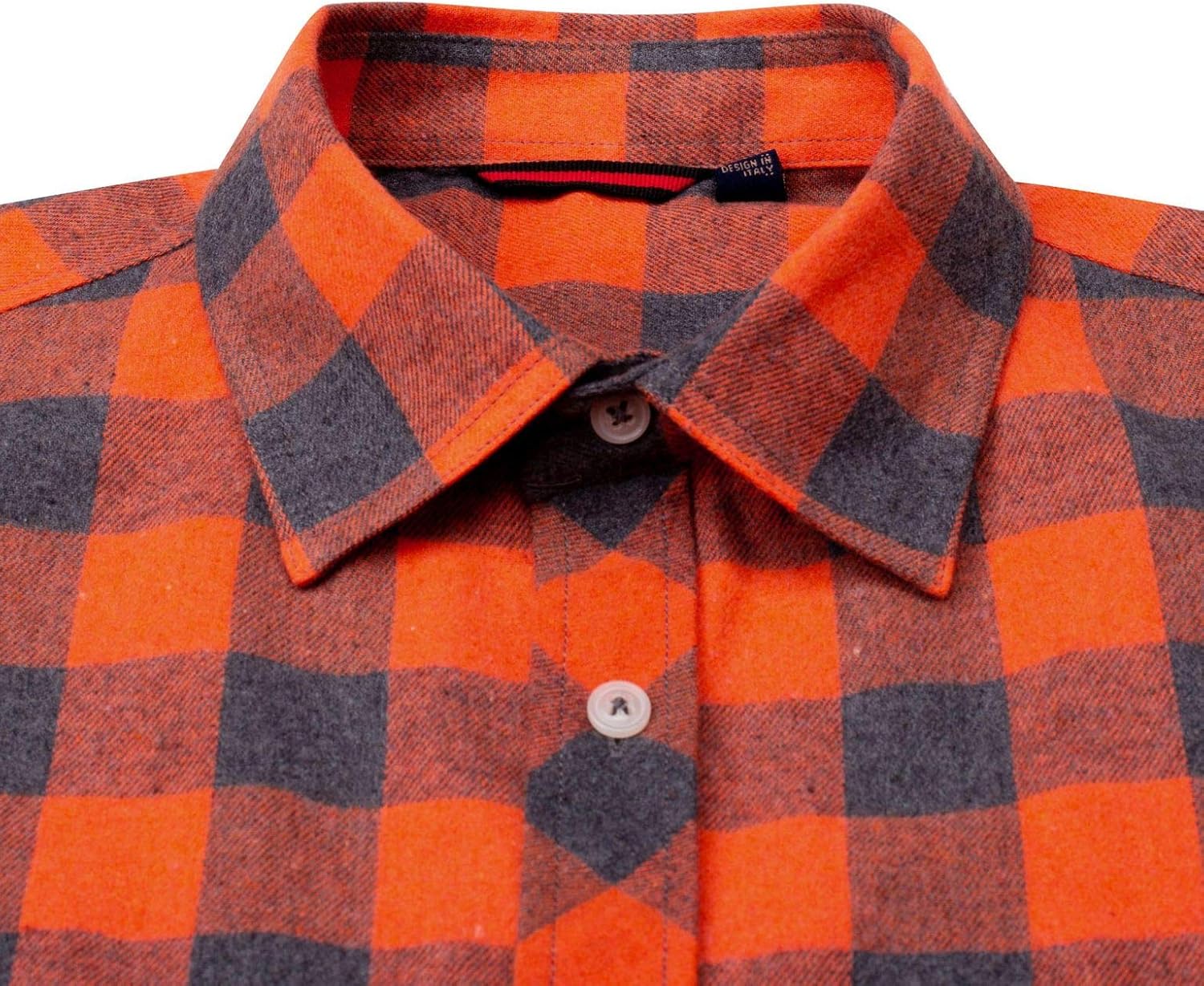 Alimens & Gentle Men's Button Down Regular Fit Long Sleeve Plaid Flannel Casual Shirts