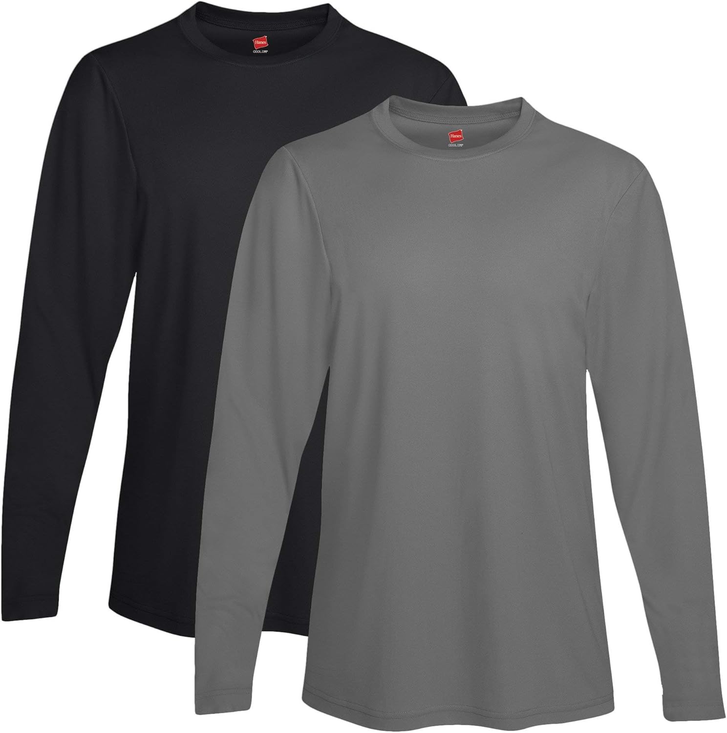 Hanes Sport Performance Long Sleeve T-Shirt, Performance Athletic Shirt, 2-Pack, 40+ UPF Protection