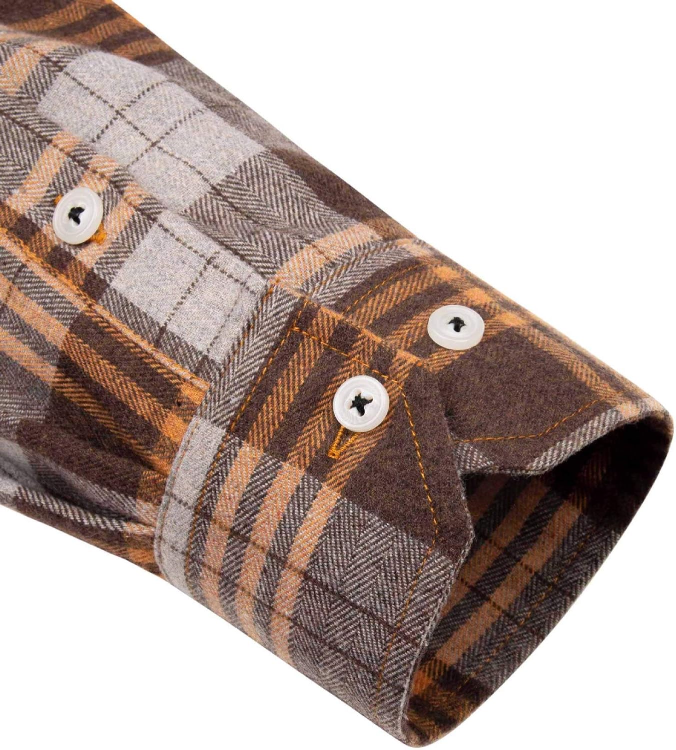 Alimens & Gentle Men's Button Down Regular Fit Long Sleeve Plaid Flannel Casual Shirts