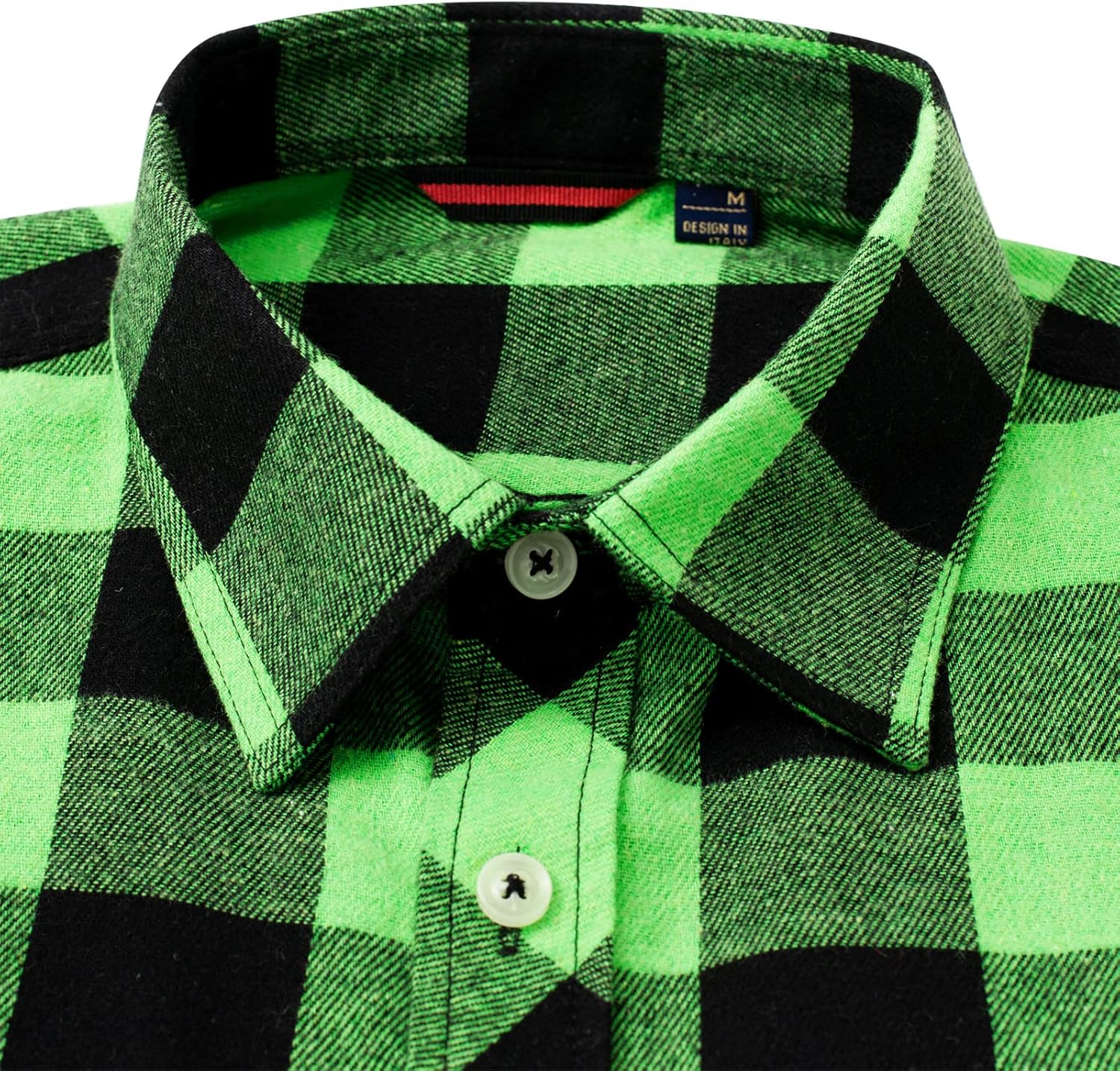 Alimens & Gentle Men's Button Down Regular Fit Long Sleeve Plaid Flannel Casual Shirts