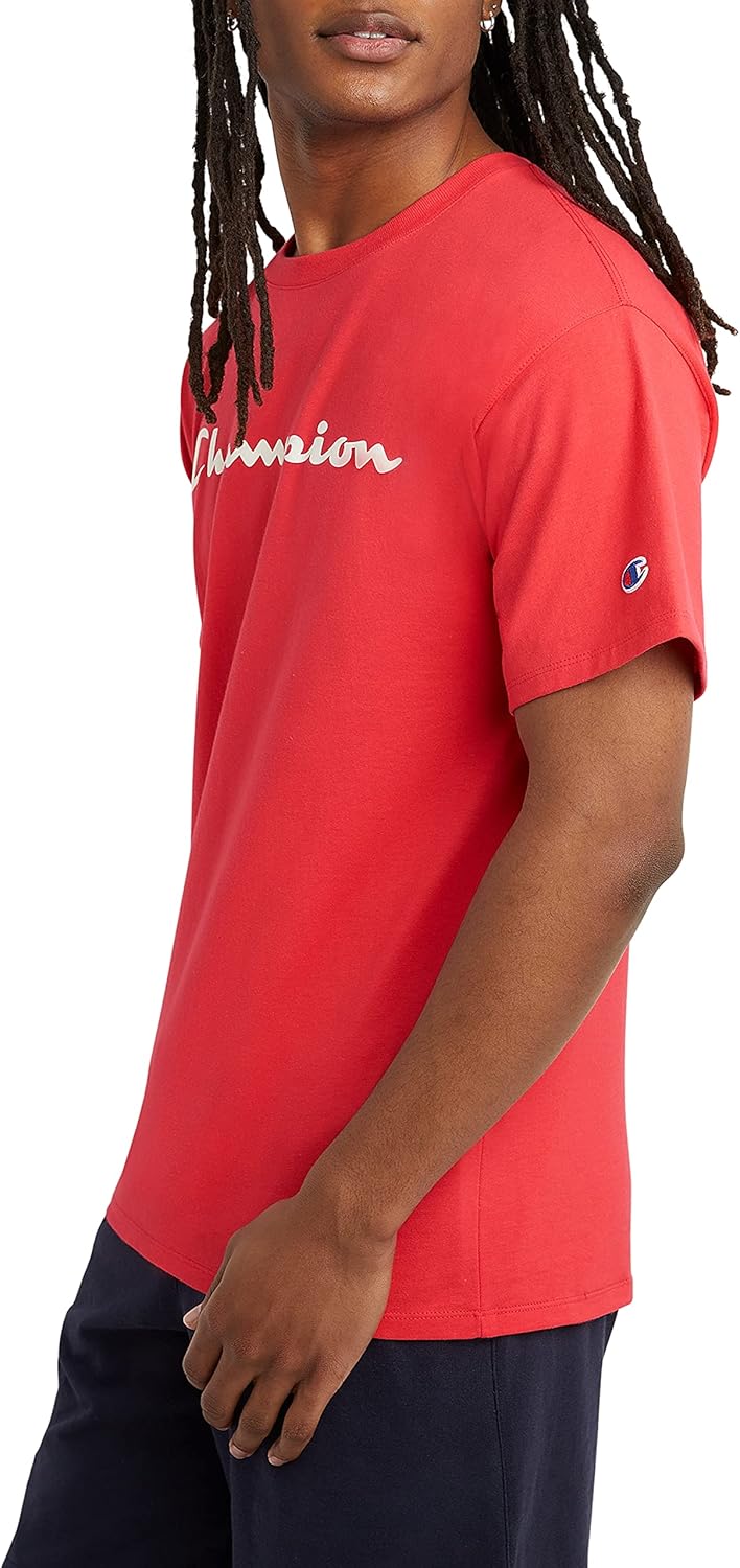 Champion Men's T-Shirt, Classic Graphic T-Shirt, Soft and Comfortable T-Shirts for Men, Script Logo (Reg. or Big & Tall)