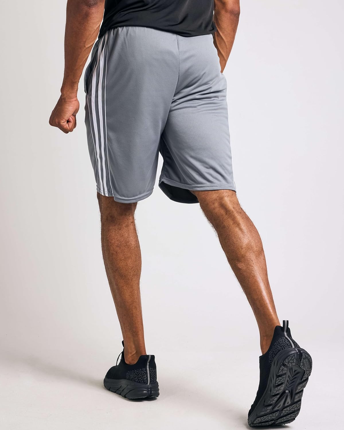 Real Essentials 5 Pack: Men's Mesh Athletic Basketball Shorts Quick Dry Activewear with Pockets