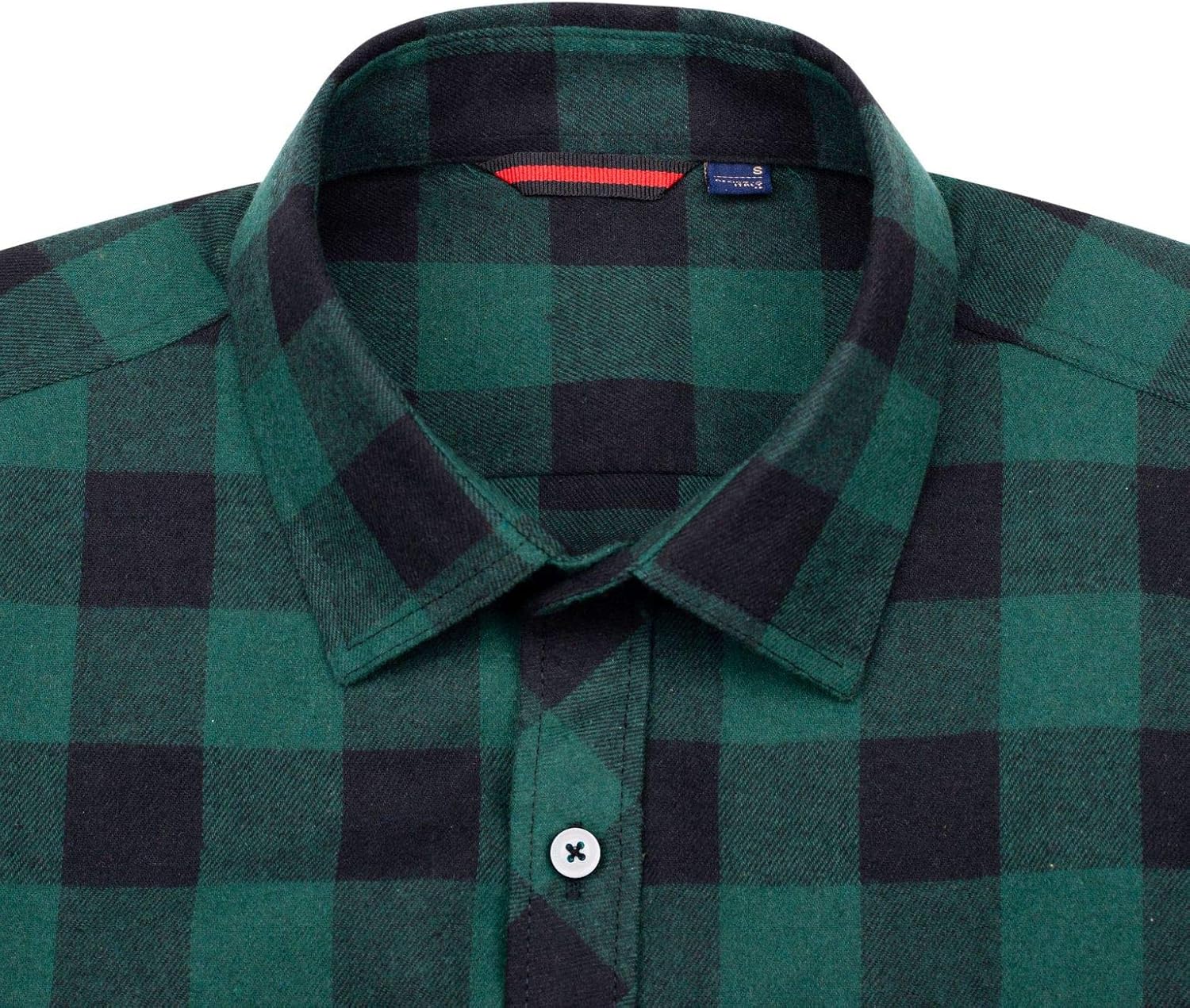 Alimens & Gentle Men's Button Down Regular Fit Long Sleeve Plaid Flannel Casual Shirts