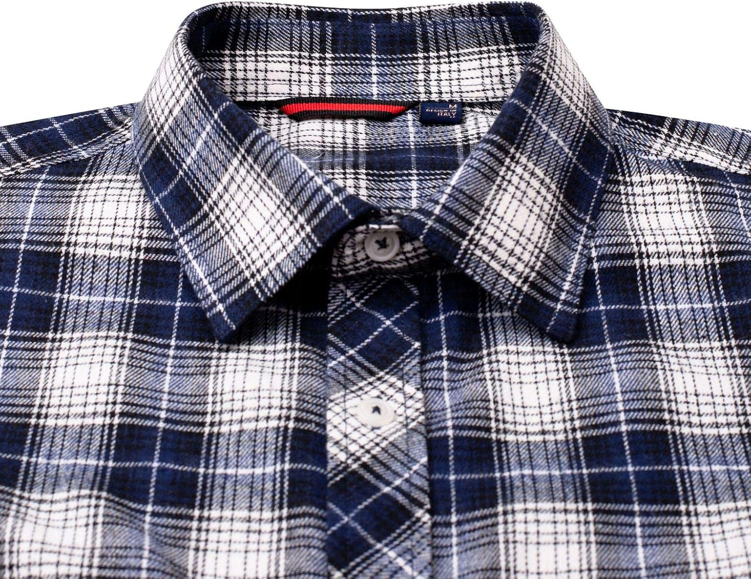 Alimens & Gentle Men's Button Down Regular Fit Long Sleeve Plaid Flannel Casual Shirts