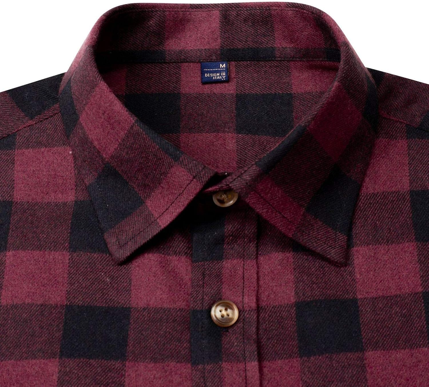 Alimens & Gentle Men's Button Down Regular Fit Long Sleeve Plaid Flannel Casual Shirts