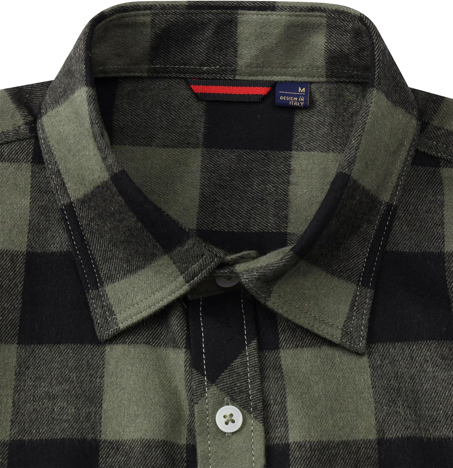 Alimens & Gentle Men's Button Down Regular Fit Long Sleeve Plaid Flannel Casual Shirts