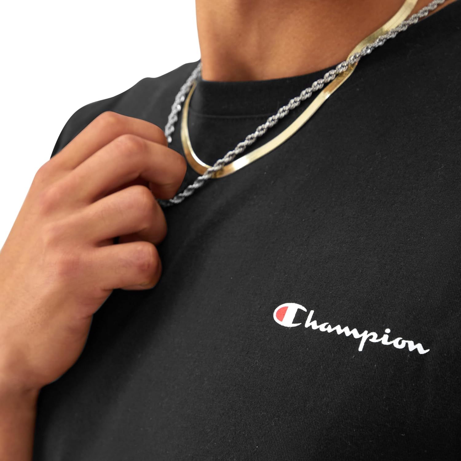 Champion Men's T-Shirt, Classic Graphic T-Shirt, Soft and Comfortable T-Shirts for Men, Script Logo (Reg. or Big & Tall)