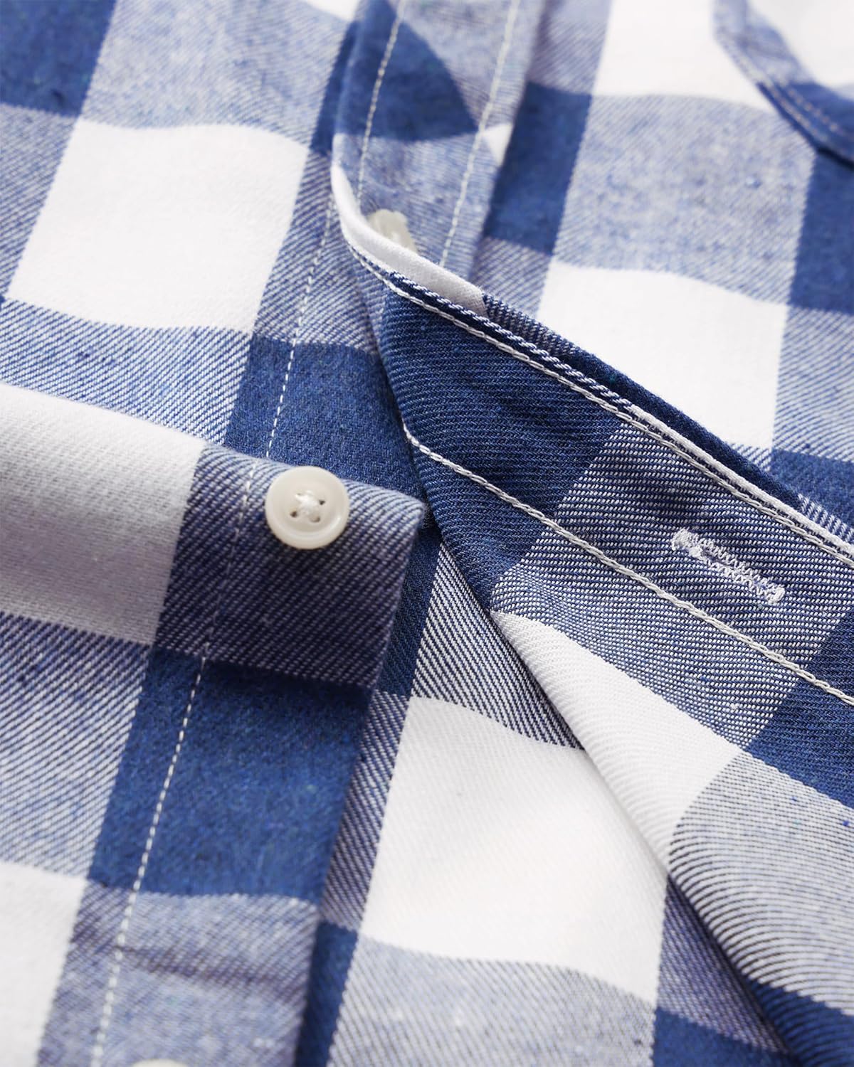 Alimens & Gentle Men's Button Down Regular Fit Long Sleeve Plaid Flannel Casual Shirts