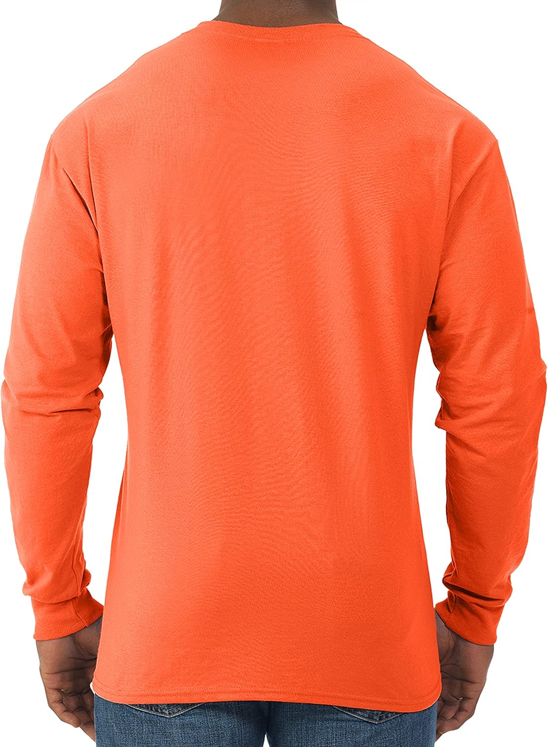 Jerzees Men's Dri-Power Cotton Blend Long Sleeve Tees, Moisture Wicking, Odor Protection, UPF 30+, Sizes S-3x