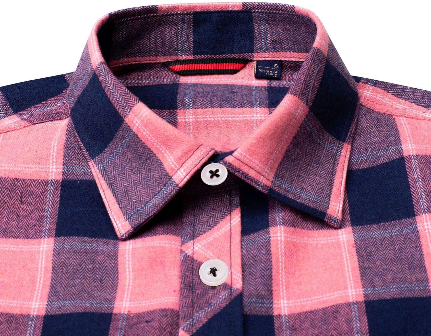 Alimens & Gentle Men's Button Down Regular Fit Long Sleeve Plaid Flannel Casual Shirts