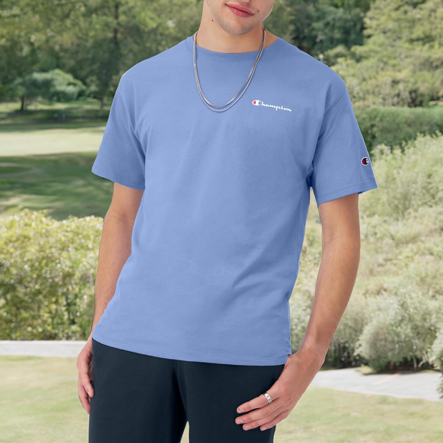 Champion Men's T-Shirt, Classic Graphic T-Shirt, Soft and Comfortable T-Shirts for Men, Script Logo (Reg. or Big & Tall)