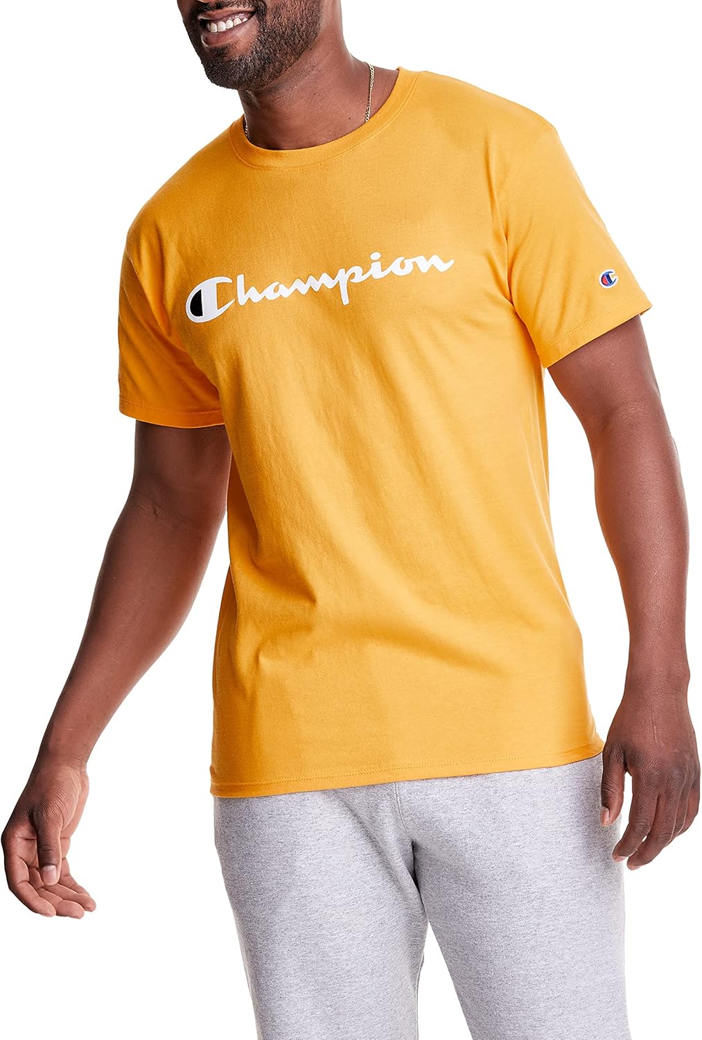 Champion Men's T-Shirt, Classic Graphic T-Shirt, Soft and Comfortable T-Shirts for Men, Script Logo (Reg. or Big & Tall)