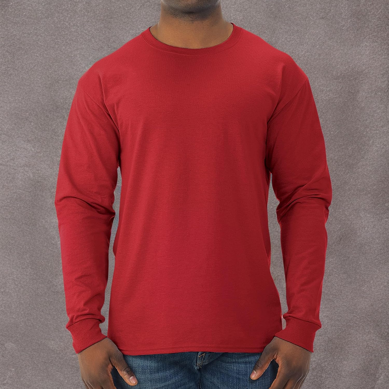 Jerzees Men's Dri-Power Cotton Blend Long Sleeve Tees, Moisture Wicking, Odor Protection, UPF 30+, Sizes S-3x