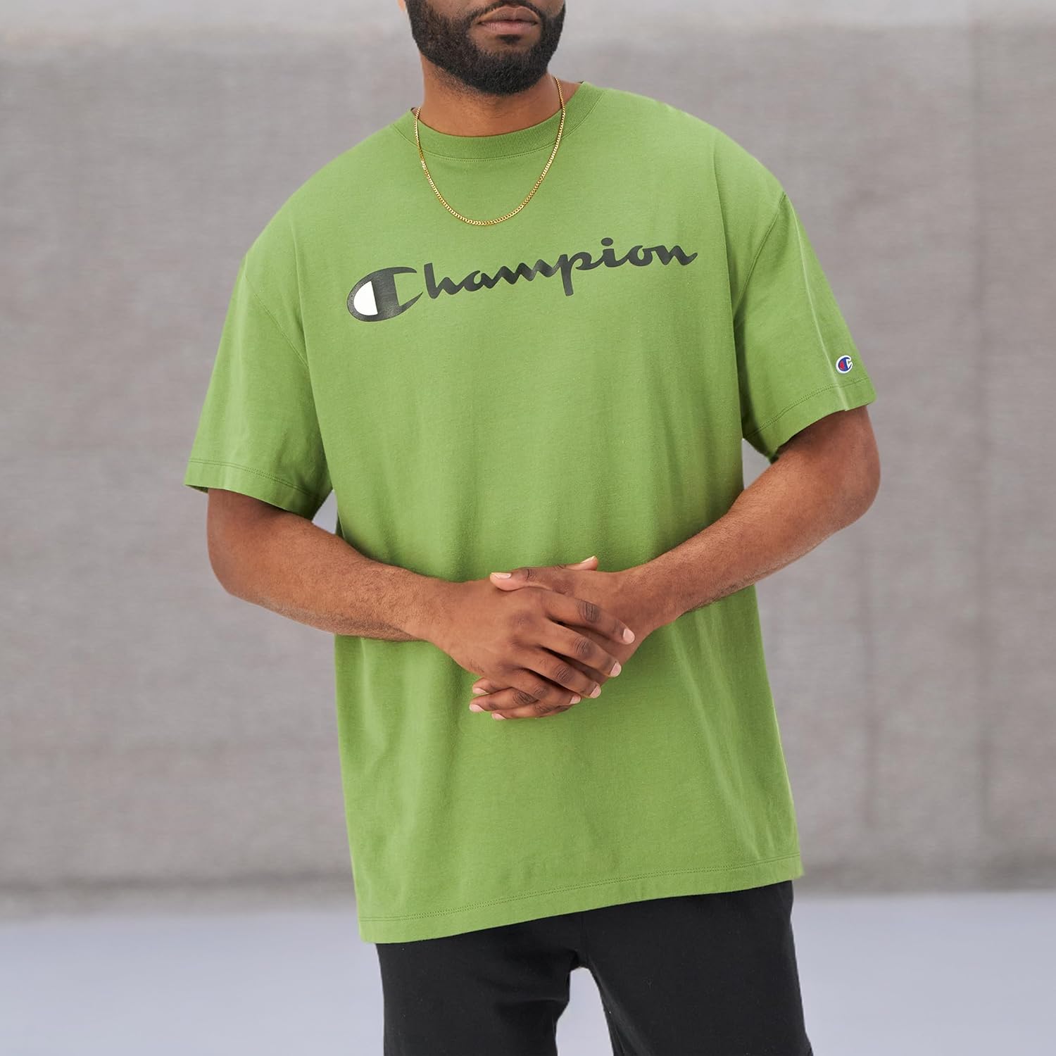 Champion Men's T-Shirt, Classic Graphic T-Shirt, Soft and Comfortable T-Shirts for Men, Script Logo (Reg. or Big & Tall)