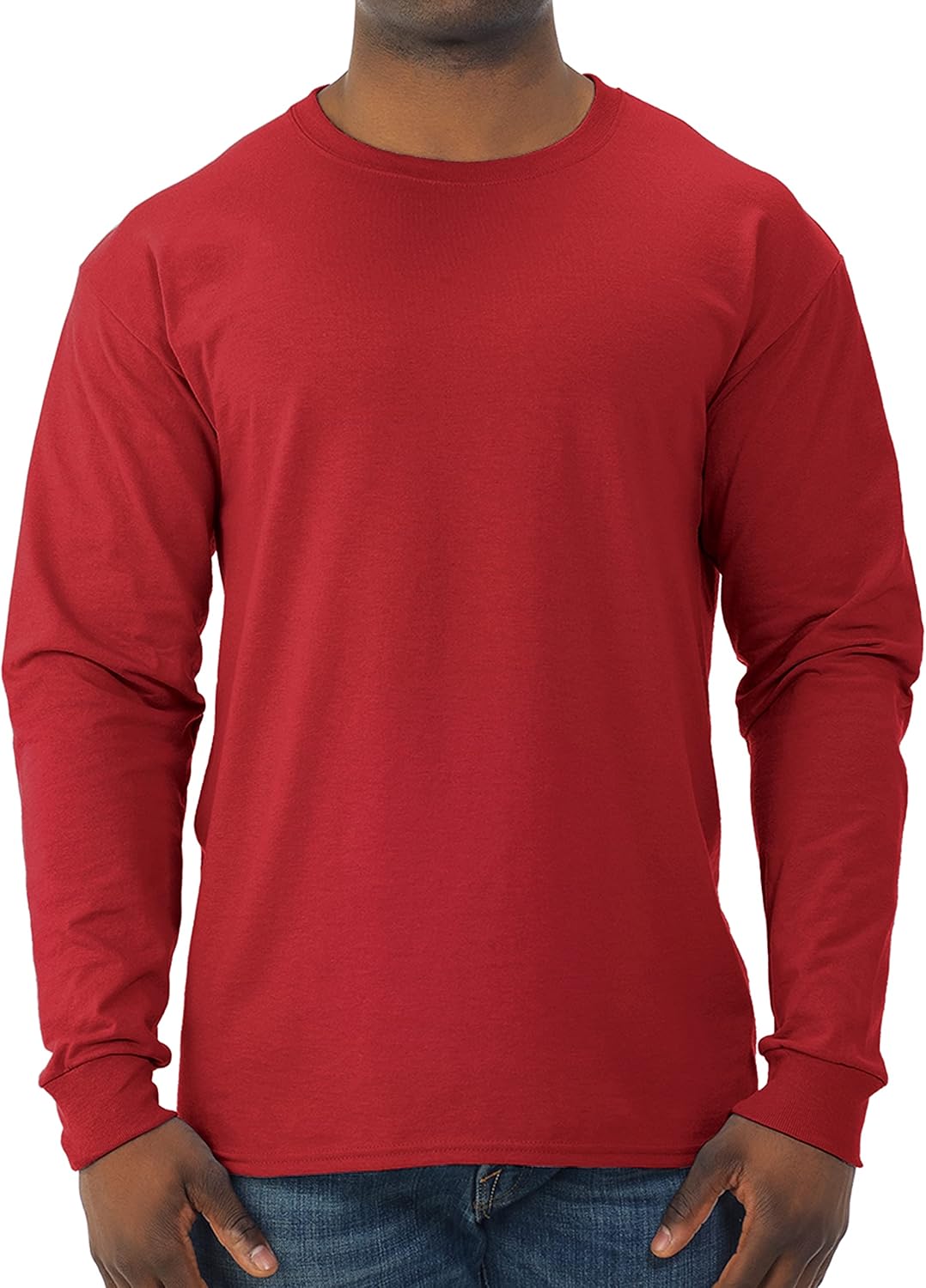 Jerzees Men's Dri-Power Cotton Blend Long Sleeve Tees, Moisture Wicking, Odor Protection, UPF 30+, Sizes S-3x