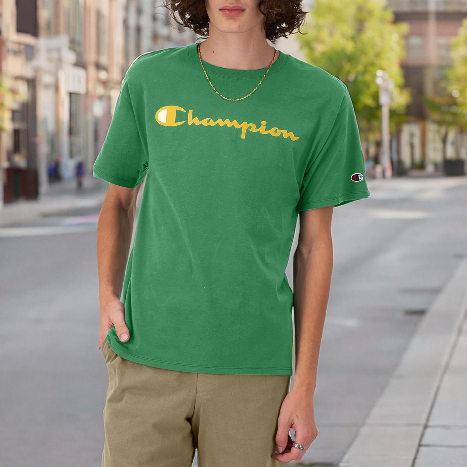 Champion Men's T-Shirt, Classic Graphic T-Shirt, Soft and Comfortable T-Shirts for Men, Script Logo (Reg. or Big & Tall)