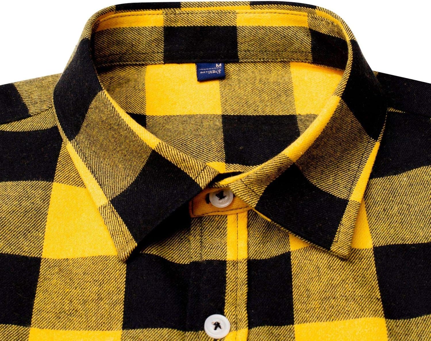 Alimens & Gentle Men's Button Down Regular Fit Long Sleeve Plaid Flannel Casual Shirts