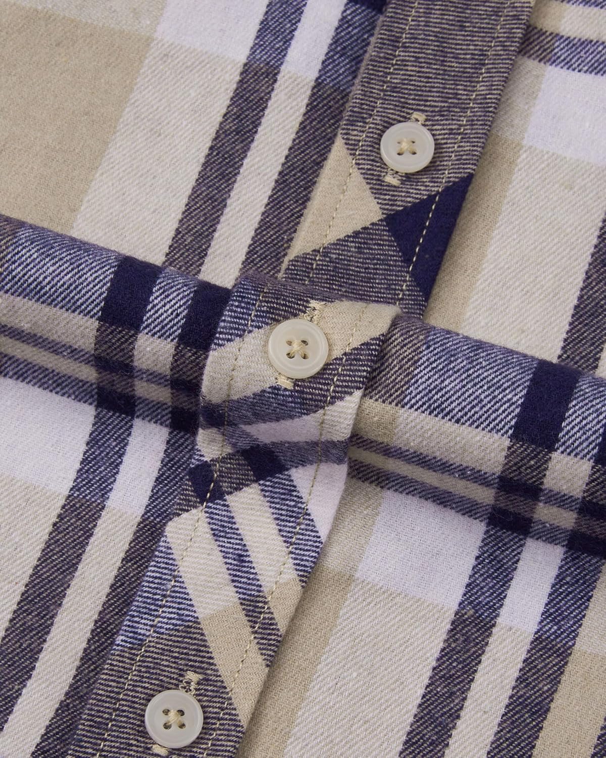 Alimens & Gentle Men's Button Down Regular Fit Long Sleeve Plaid Flannel Casual Shirts