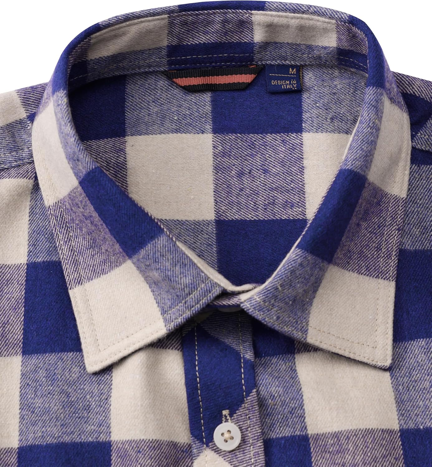 Alimens & Gentle Men's Button Down Regular Fit Long Sleeve Plaid Flannel Casual Shirts