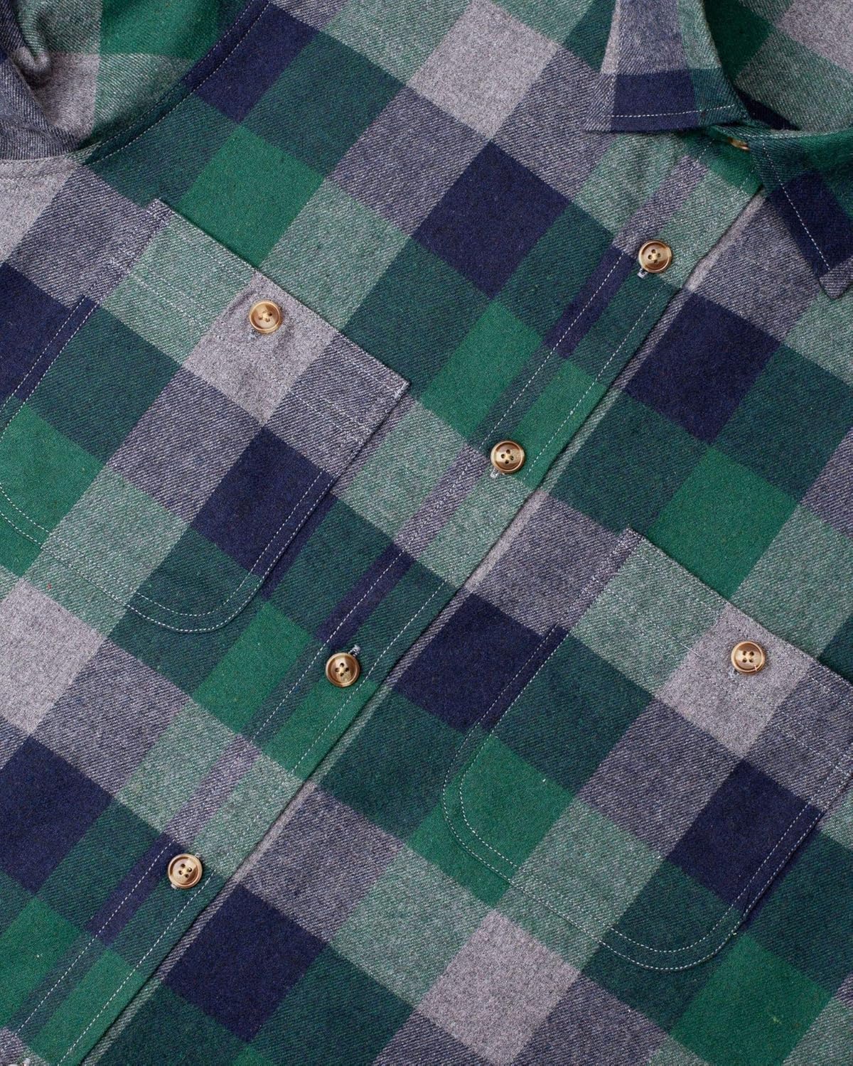 Alimens & Gentle Men's Button Down Regular Fit Long Sleeve Plaid Flannel Casual Shirts