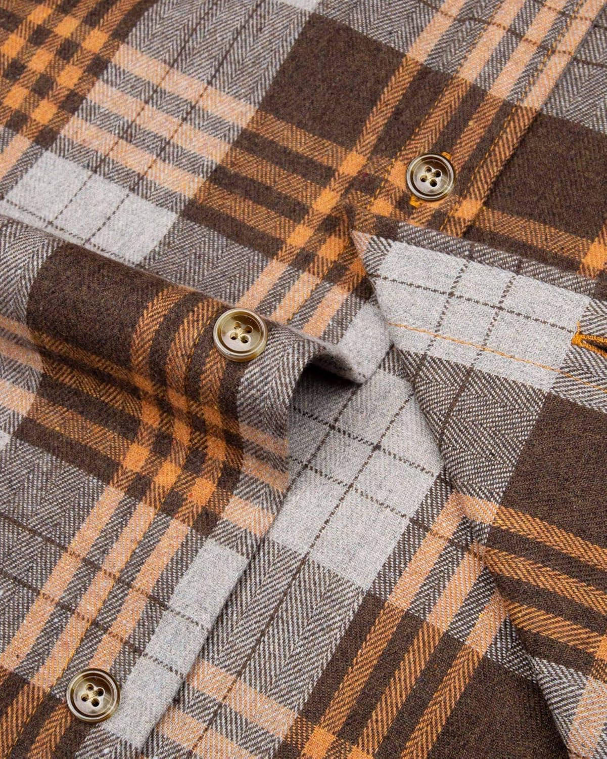 Alimens & Gentle Men's Button Down Regular Fit Long Sleeve Plaid Flannel Casual Shirts