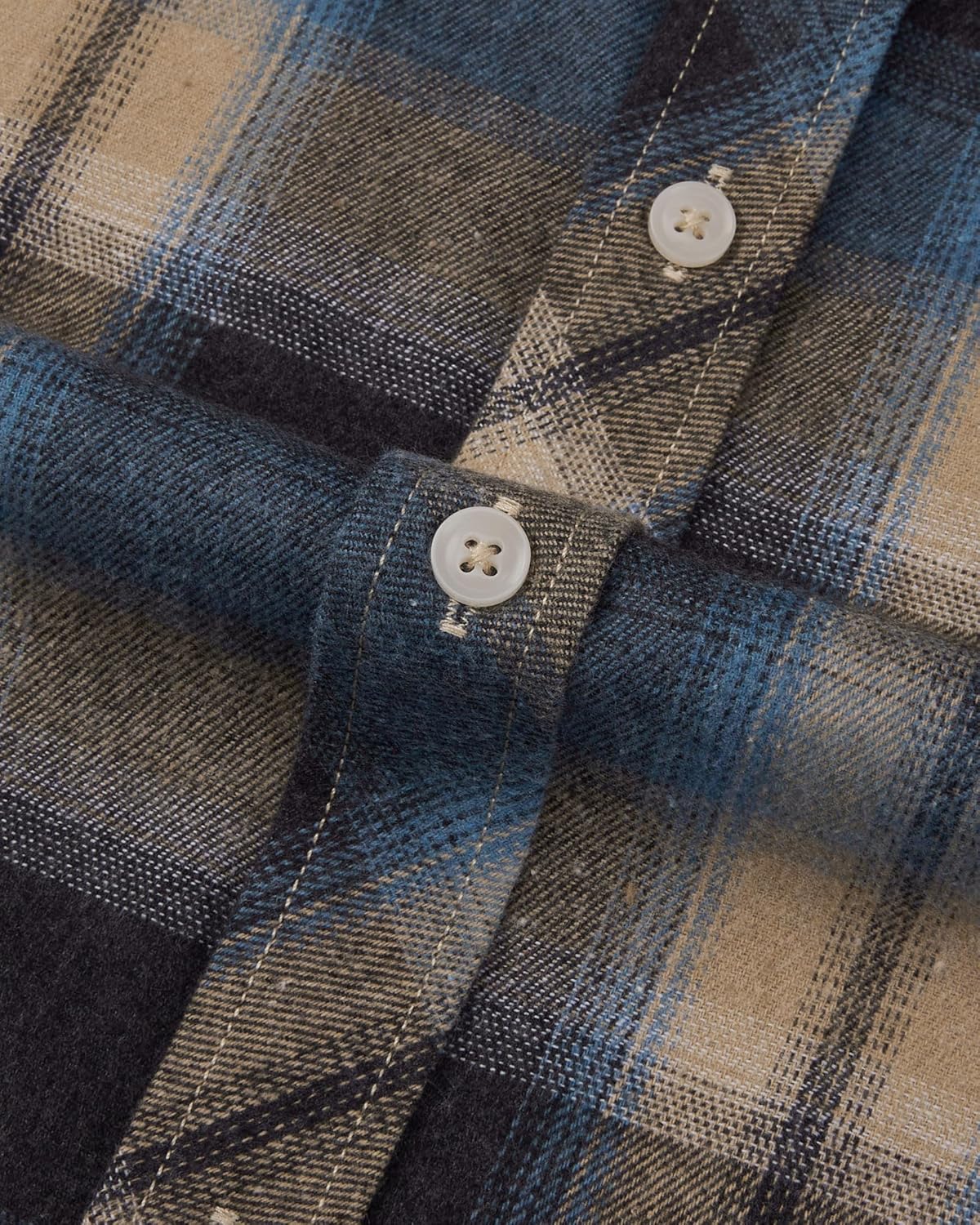 Alimens & Gentle Men's Button Down Regular Fit Long Sleeve Plaid Flannel Casual Shirts