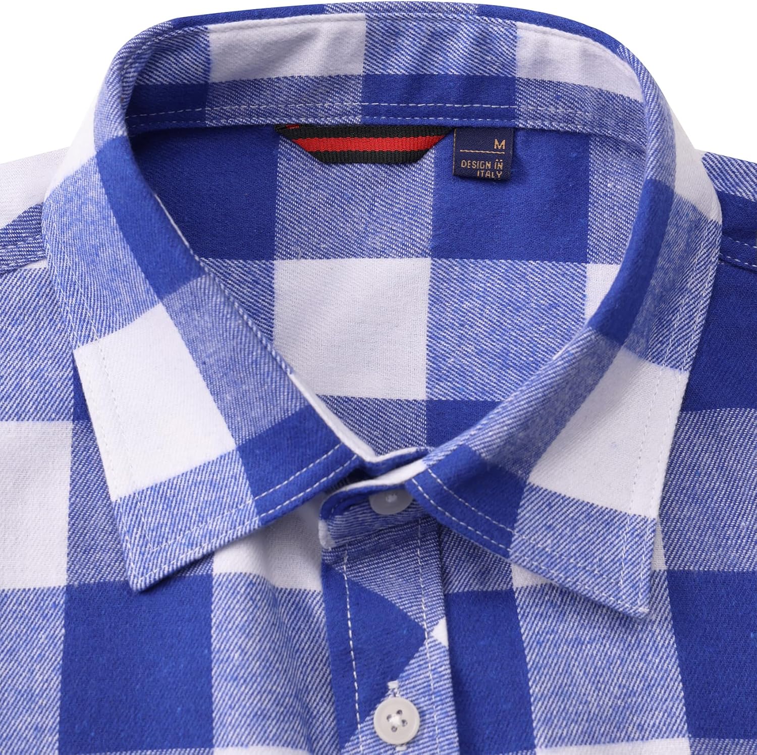Alimens & Gentle Men's Button Down Regular Fit Long Sleeve Plaid Flannel Casual Shirts
