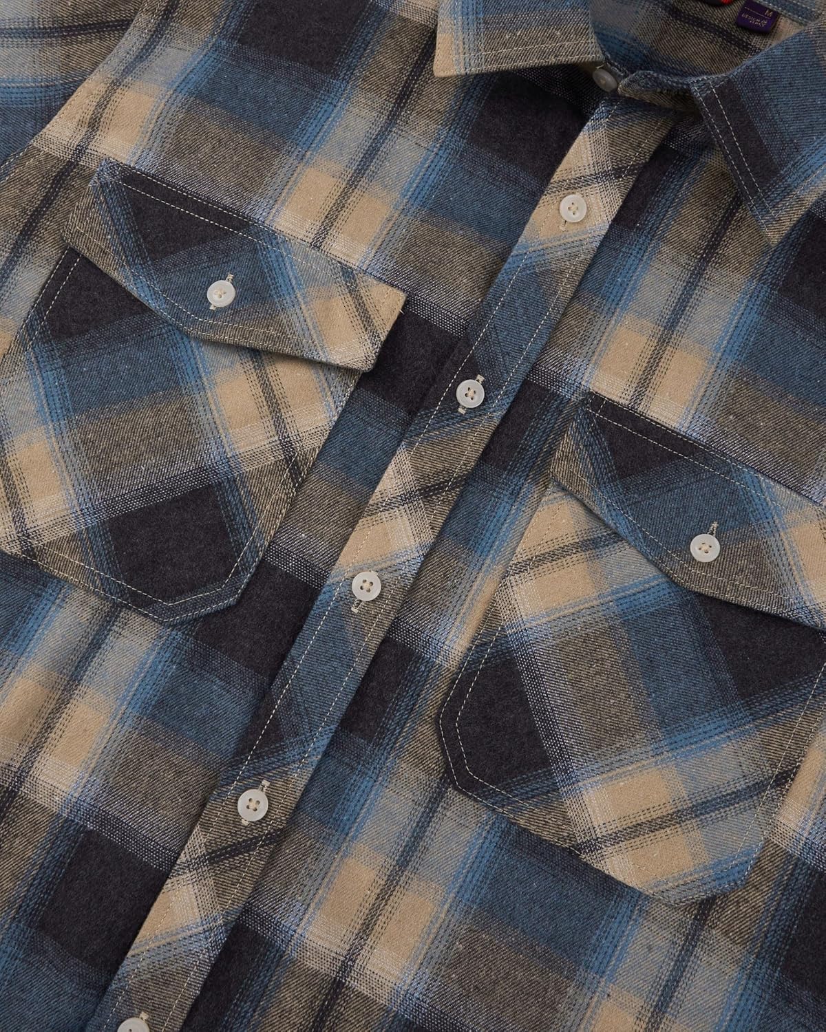 Alimens & Gentle Men's Button Down Regular Fit Long Sleeve Plaid Flannel Casual Shirts