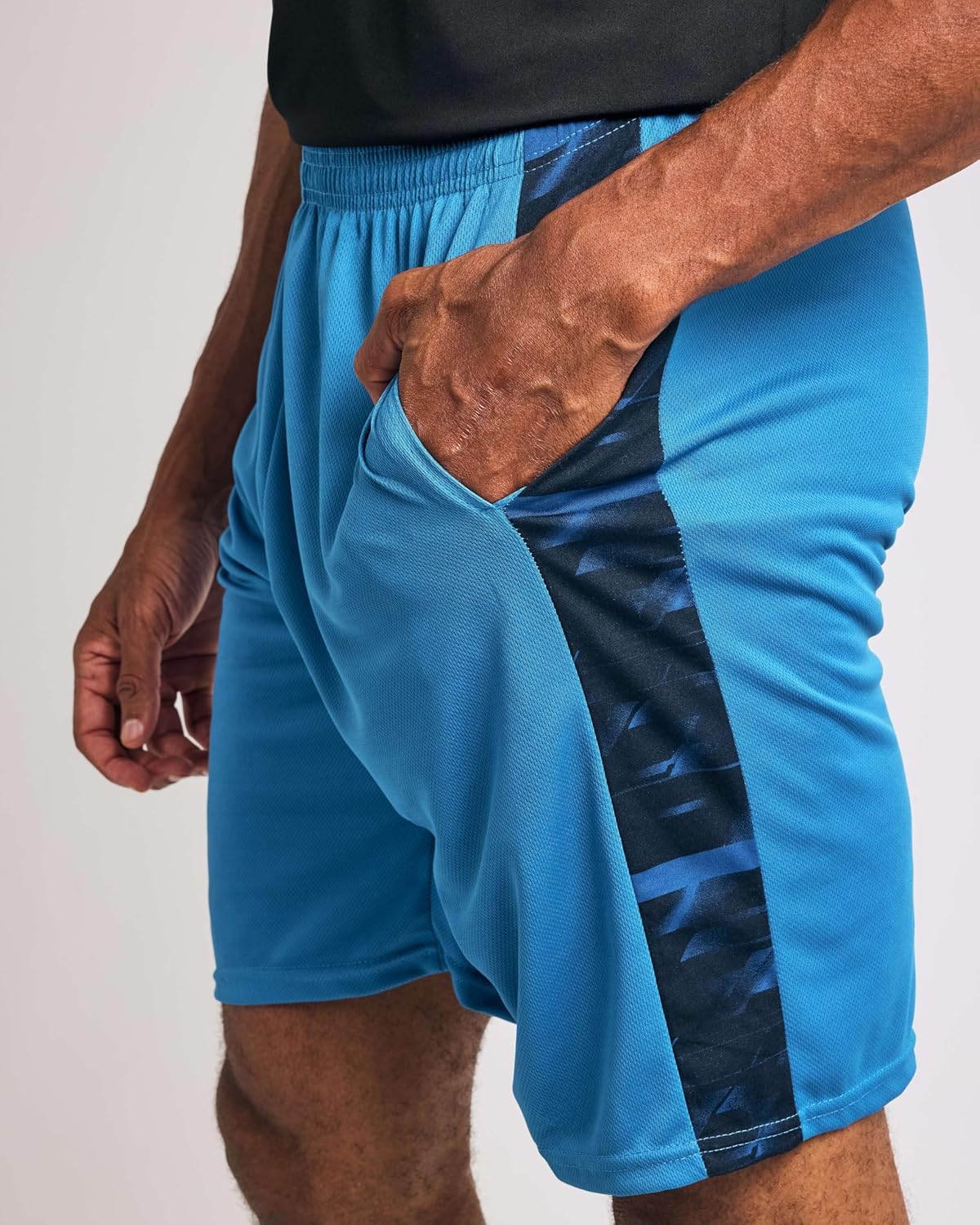 Real Essentials 5 Pack: Men's Mesh Athletic Basketball Shorts Quick Dry Activewear with Pockets