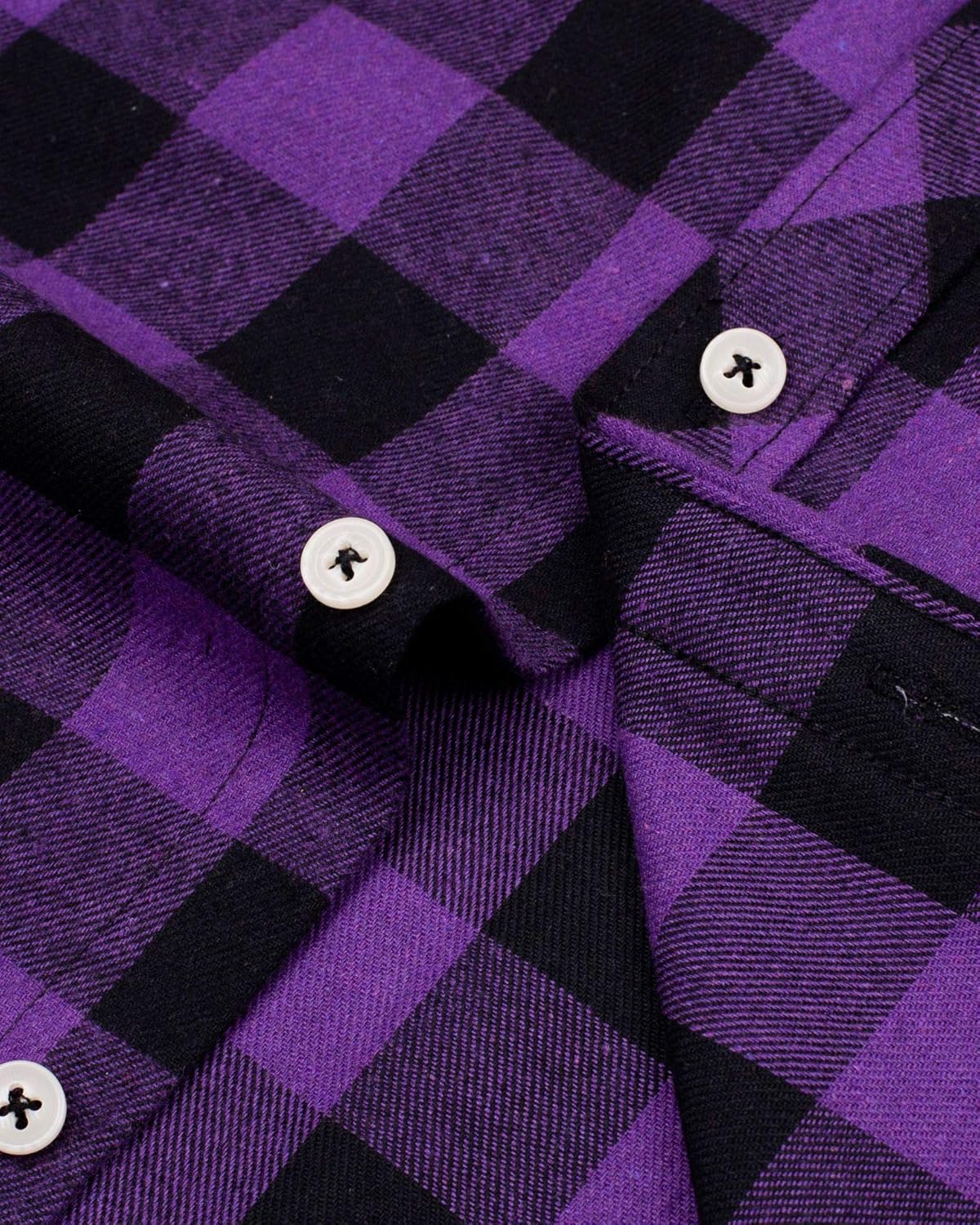 Alimens & Gentle Men's Button Down Regular Fit Long Sleeve Plaid Flannel Casual Shirts