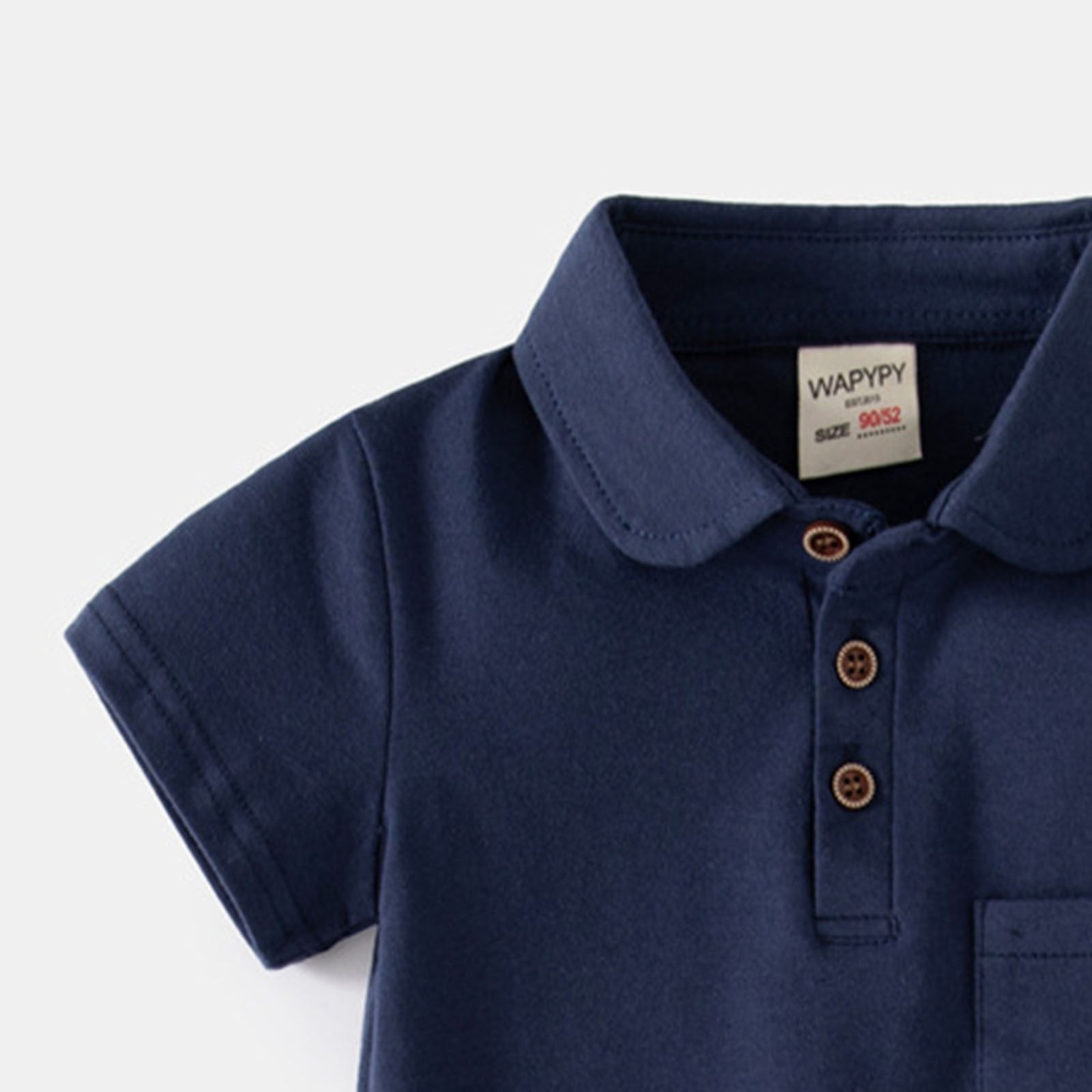 Gibobby Boys' School Uniform Short Sleeve Polo Shirt, Button Closure - Moisture Wicking Stretch Sport Shirts for Kids and Teens(Beige,12-18 Months)