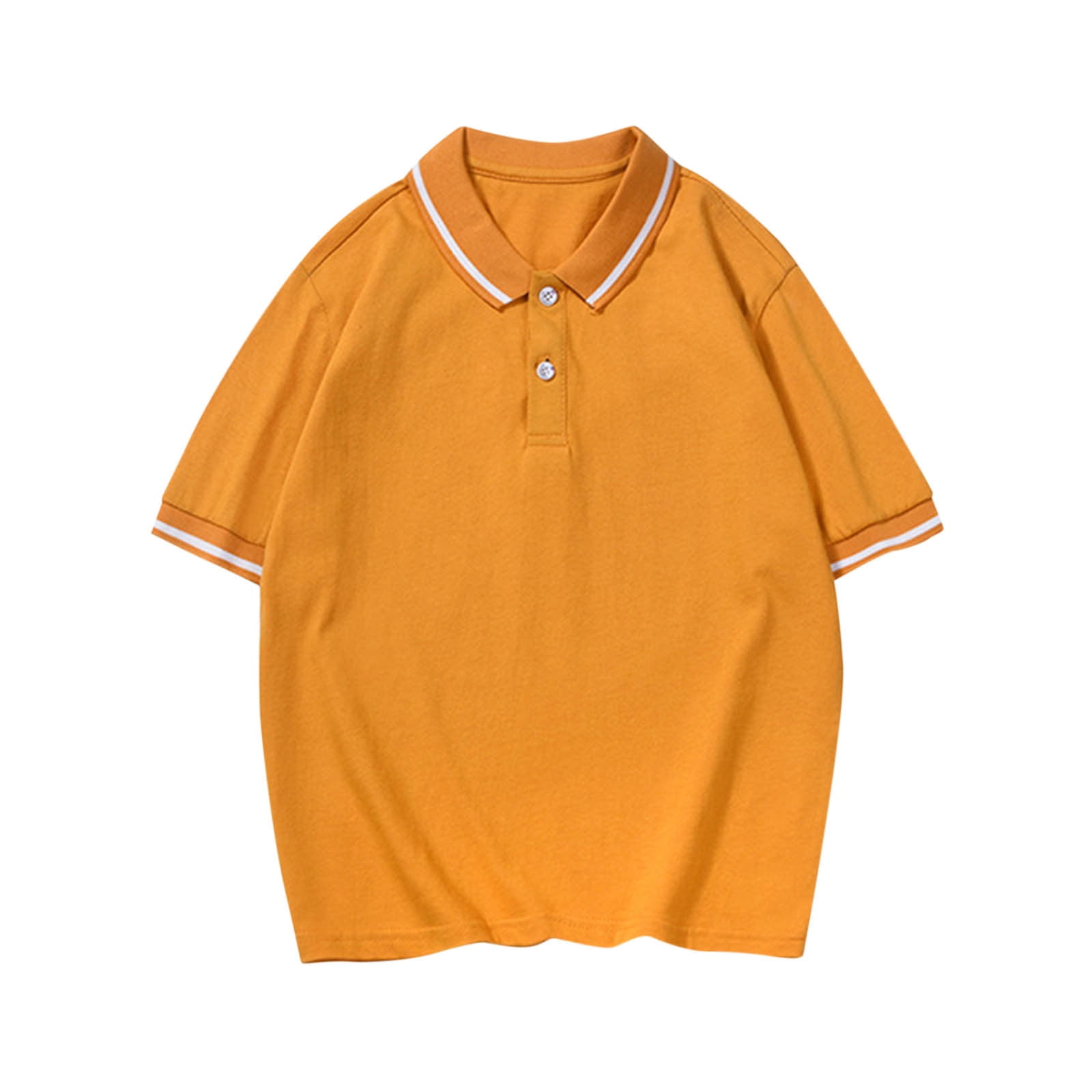 DAETIROS Boys Polo Shirts-School Uniform Shirt Casual Short Sleeve Cotton Boys Summer Clothing on Sale Navy Size 4-12
