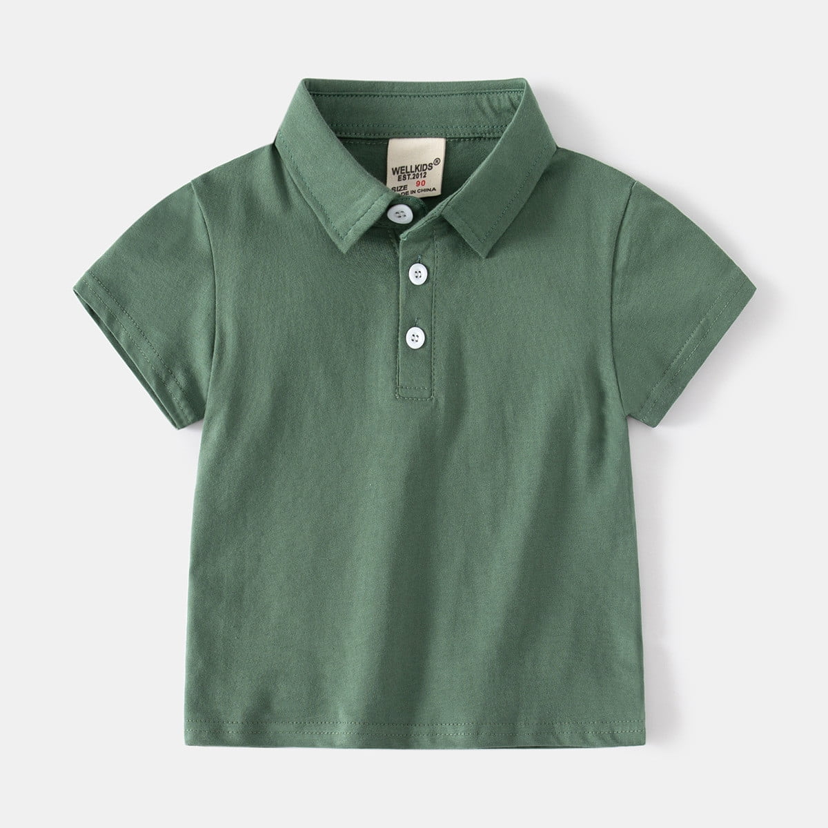 Gibobby Boys' School Uniform Short Sleeve Polo Shirt, Button Closure - Moisture Wicking Stretch Sport Shirts for Kids and Teens(Beige,12-18 Months)