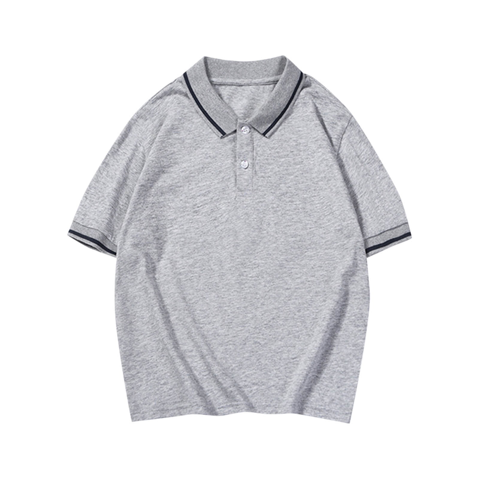 DAETIROS Boys Polo Shirts-School Uniform Shirt Casual Short Sleeve Cotton Boys Summer Clothing on Sale Navy Size 4-12