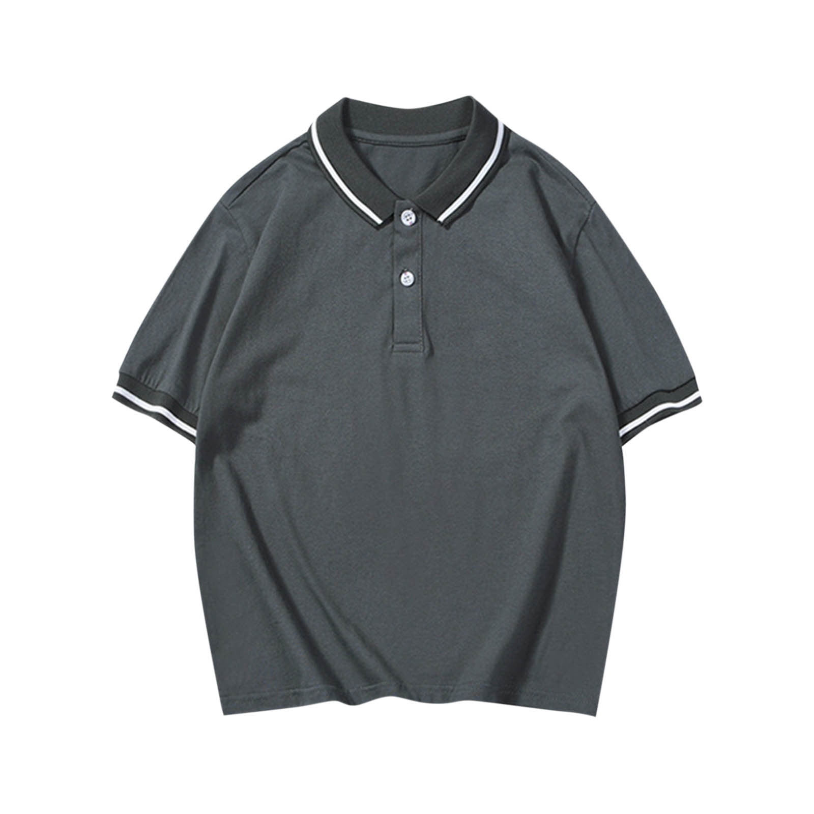 DAETIROS Boys Polo Shirts-School Uniform Shirt Casual Short Sleeve Cotton Boys Summer Clothing on Sale Navy Size 4-12