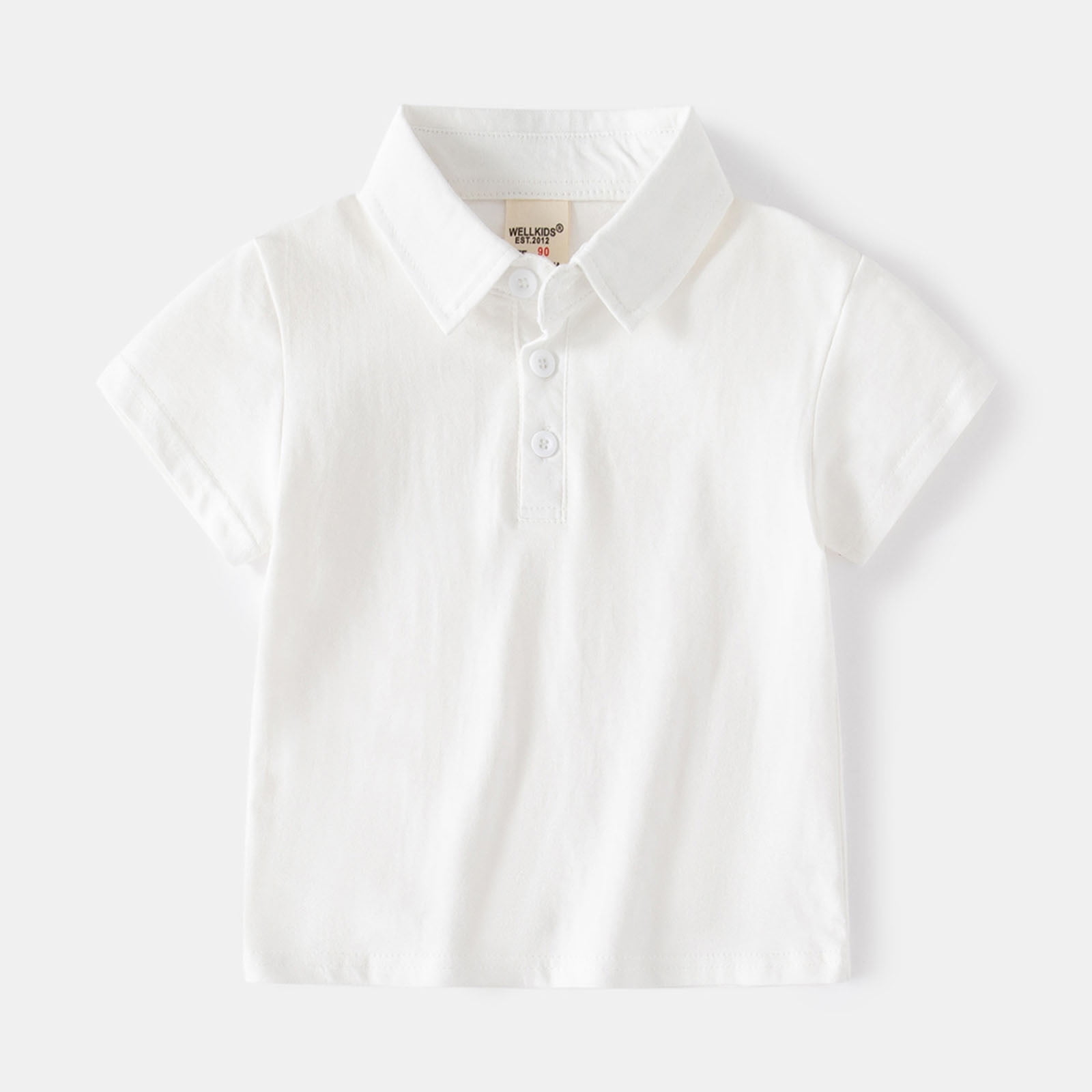 Gibobby Boys' School Uniform Short Sleeve Polo Shirt, Button Closure - Moisture Wicking Stretch Sport Shirts for Kids and Teens(Beige,12-18 Months)