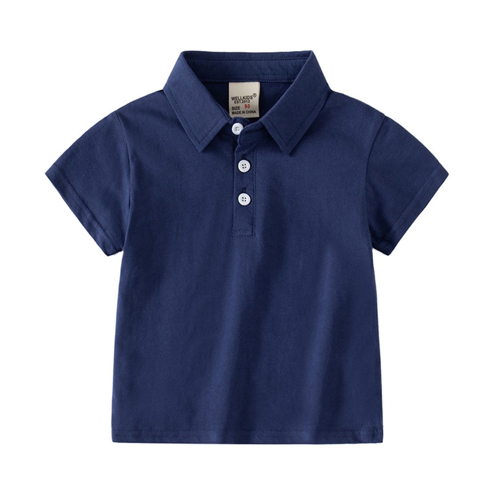 Gibobby Boys' School Uniform Short Sleeve Polo Shirt, Button Closure - Moisture Wicking Stretch Sport Shirts for Kids and Teens(Beige,12-18 Months)
