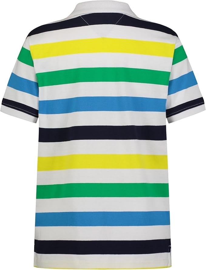 Tommy Hilfiger FRESH WHITE Little Boys Spectator Short Sleeve Polo Shirt, US 7