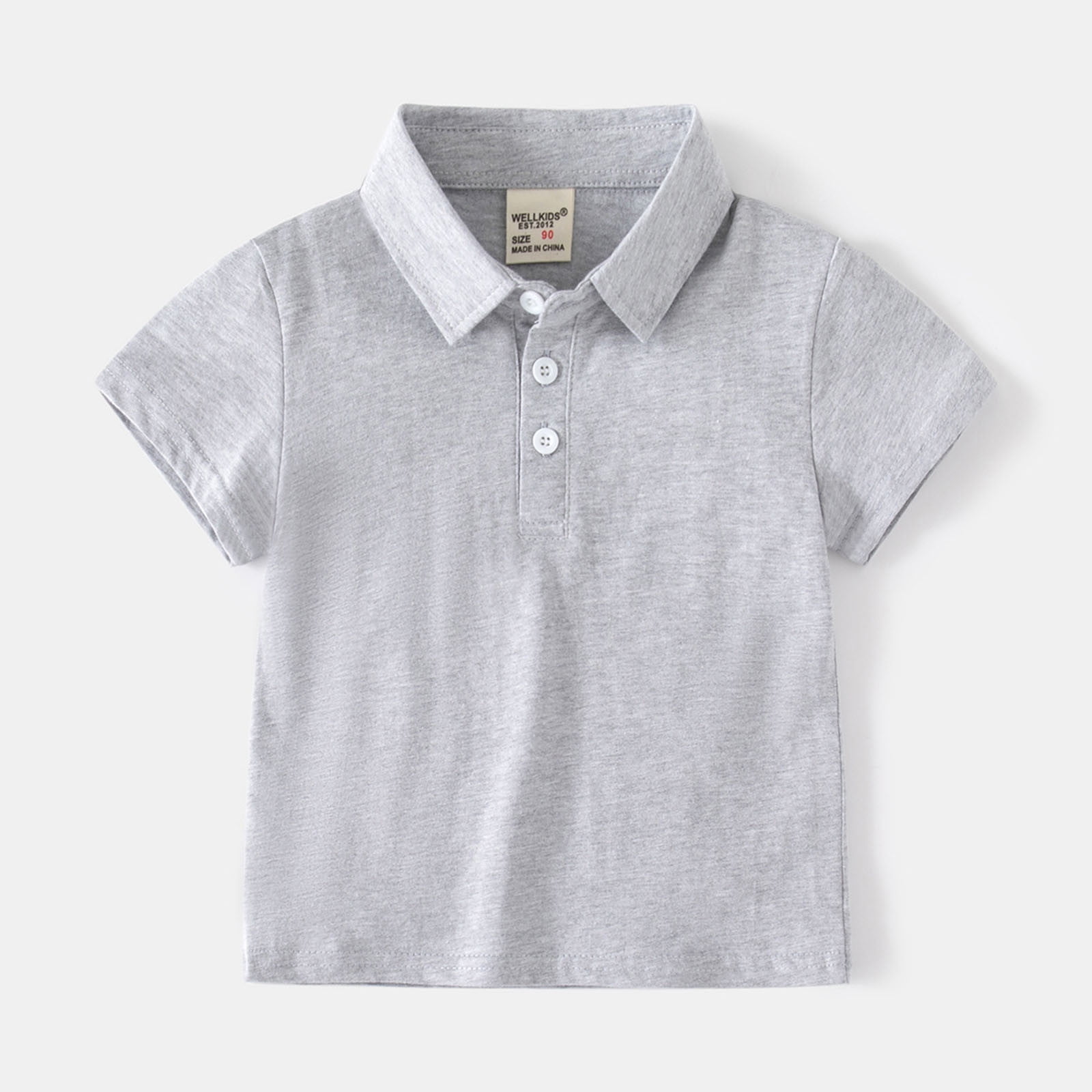 Gibobby Boys' School Uniform Short Sleeve Polo Shirt, Button Closure - Moisture Wicking Stretch Sport Shirts for Kids and Teens(Beige,12-18 Months)