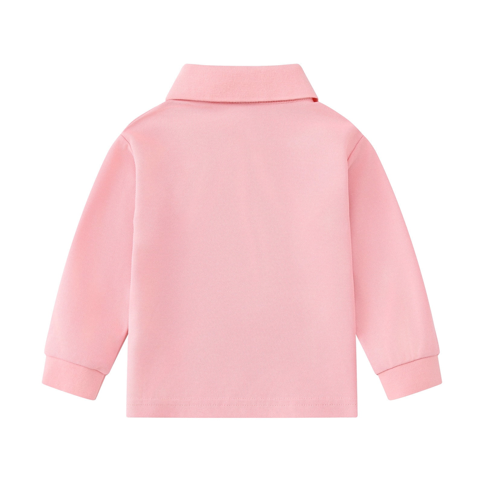 Boys' and Toddler Polo Shirt Long Sleeve Polo Collared Shirt Solid Color Shirt for Little Boys 5-6 Years