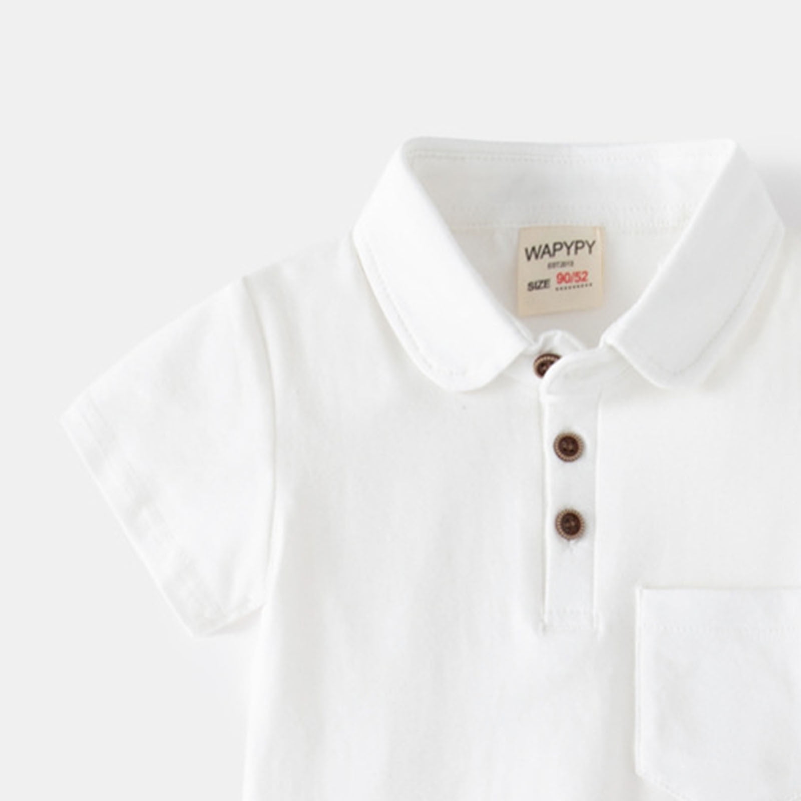 Gibobby Boys' School Uniform Short Sleeve Polo Shirt, Button Closure - Moisture Wicking Stretch Sport Shirts for Kids and Teens(Beige,12-18 Months)