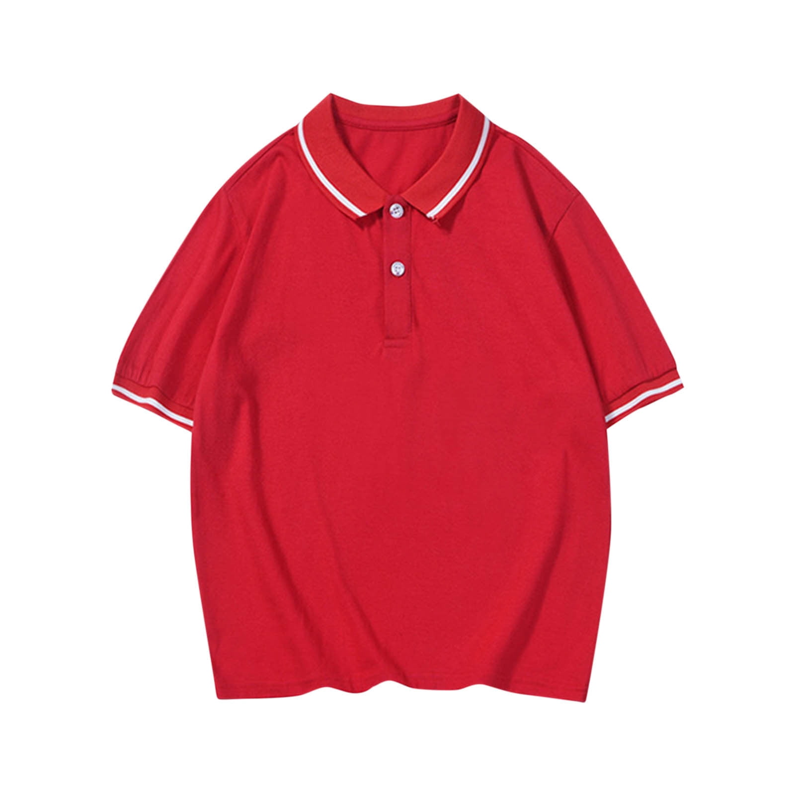 DAETIROS Boys Polo Shirts-School Uniform Shirt Casual Short Sleeve Cotton Boys Summer Clothing on Sale Navy Size 4-12