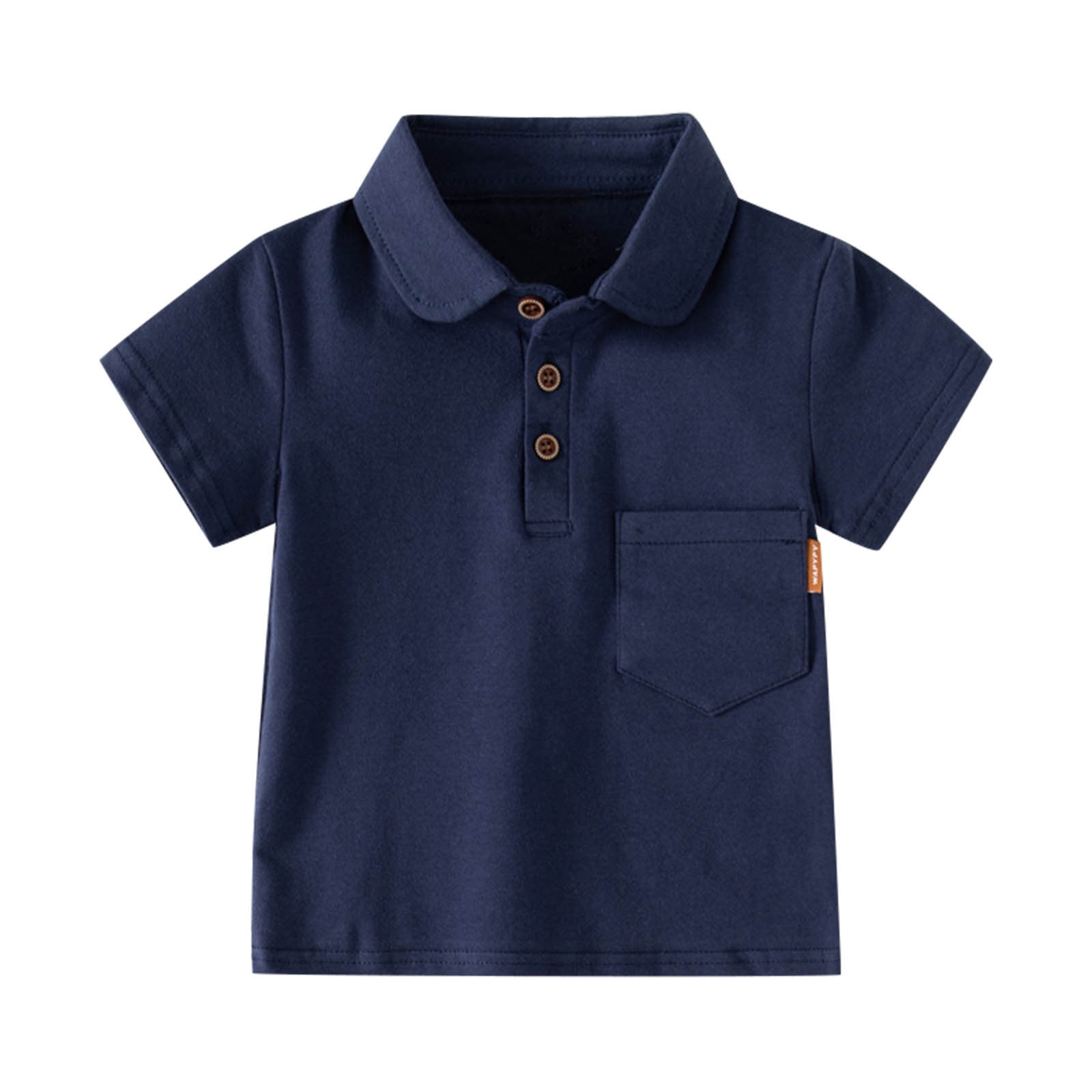 Gibobby Boys' School Uniform Short Sleeve Polo Shirt, Button Closure - Moisture Wicking Stretch Sport Shirts for Kids and Teens(Beige,12-18 Months)