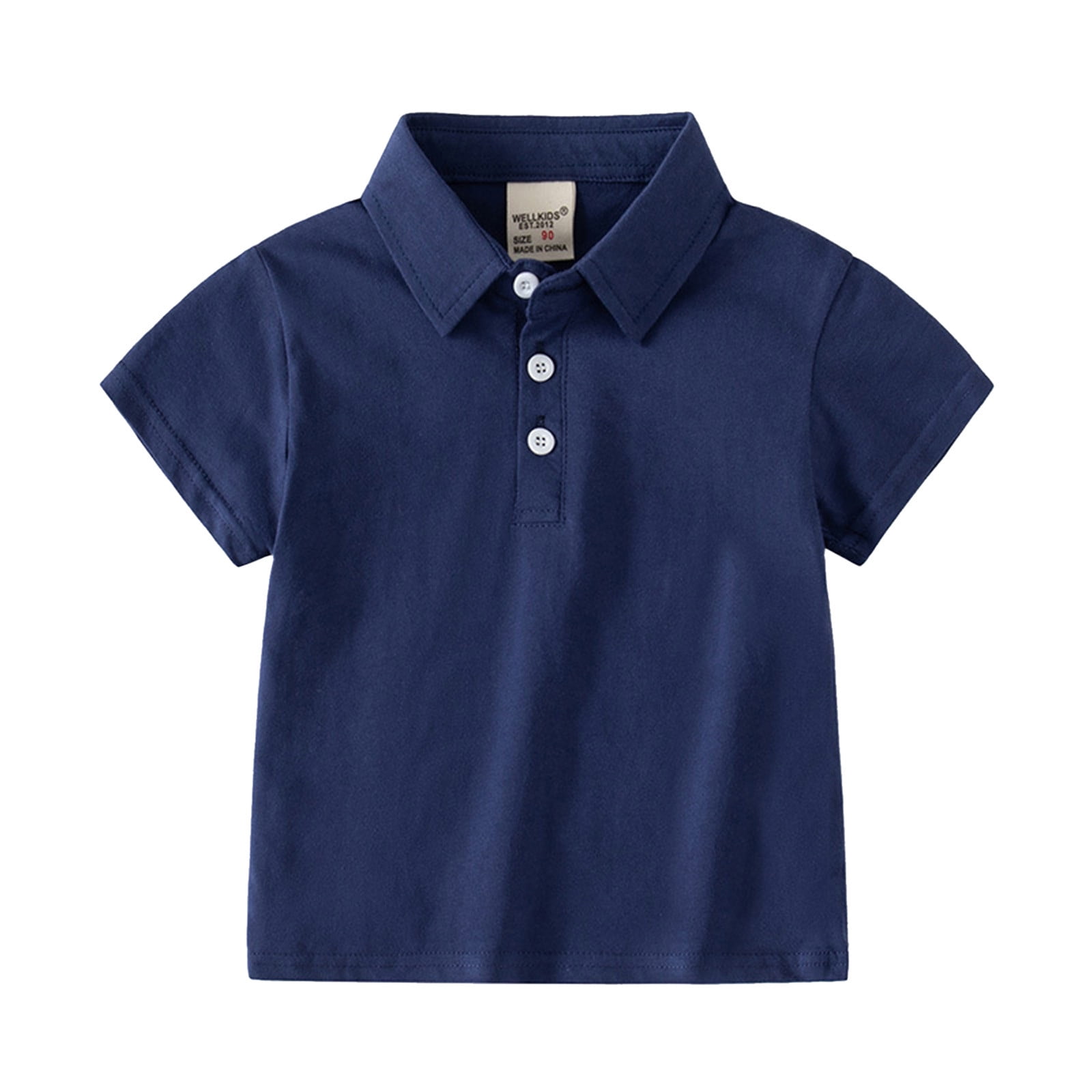 Gibobby Boys' School Uniform Short Sleeve Polo Shirt, Button Closure - Moisture Wicking Stretch Sport Shirts for Kids and Teens(Beige,12-18 Months)