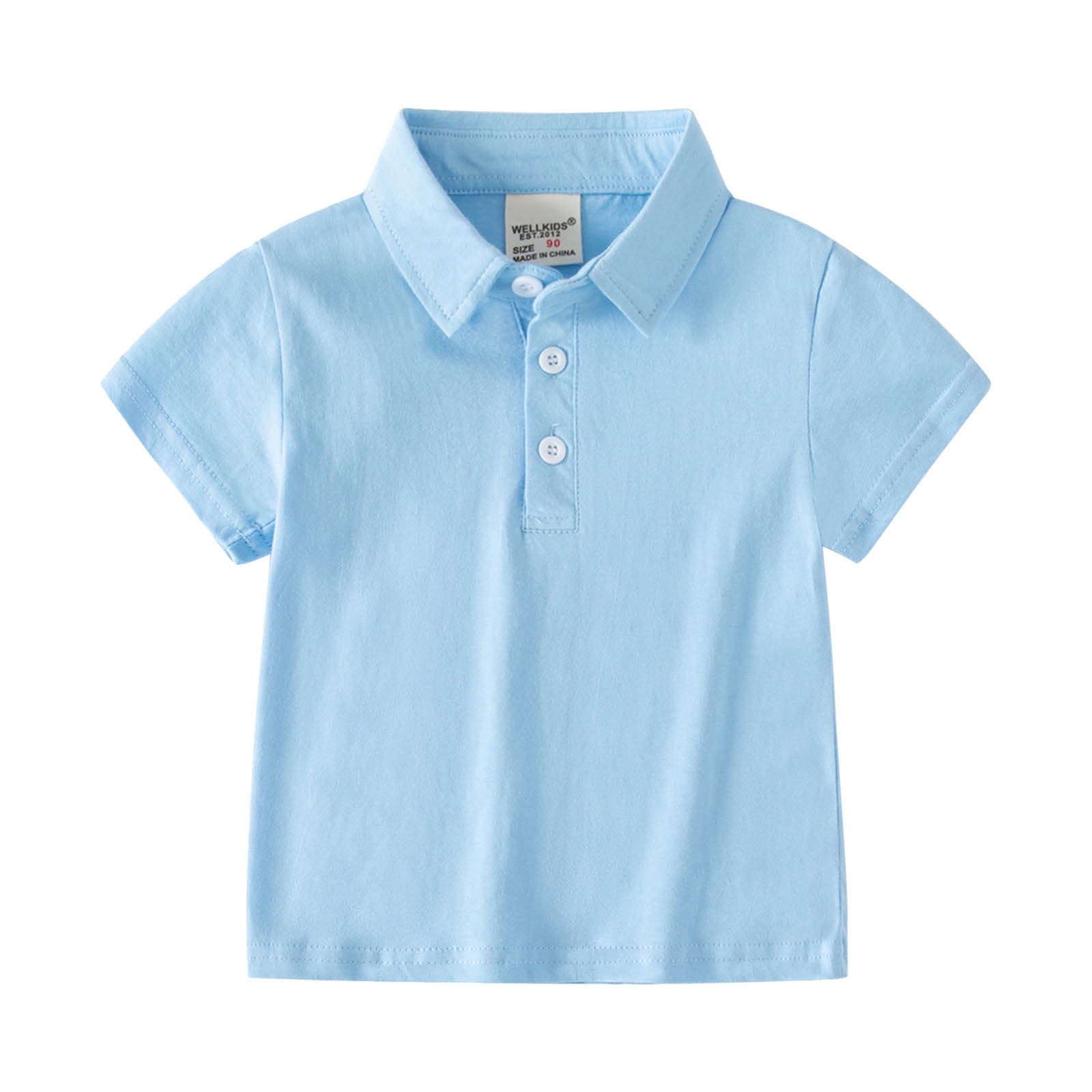 Gibobby Boys' School Uniform Short Sleeve Polo Shirt, Button Closure - Moisture Wicking Stretch Sport Shirts for Kids and Teens(Beige,12-18 Months)